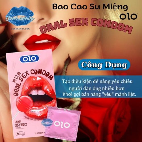 Bao Cao Su Miệng Olo Oral Sex Condom Hộp 10cái Oanh Candy Oanh Candy